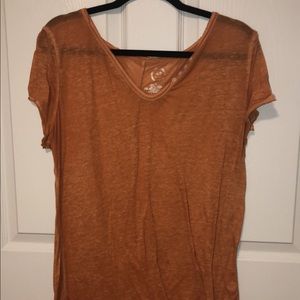 Mustard orange short sleeve tee